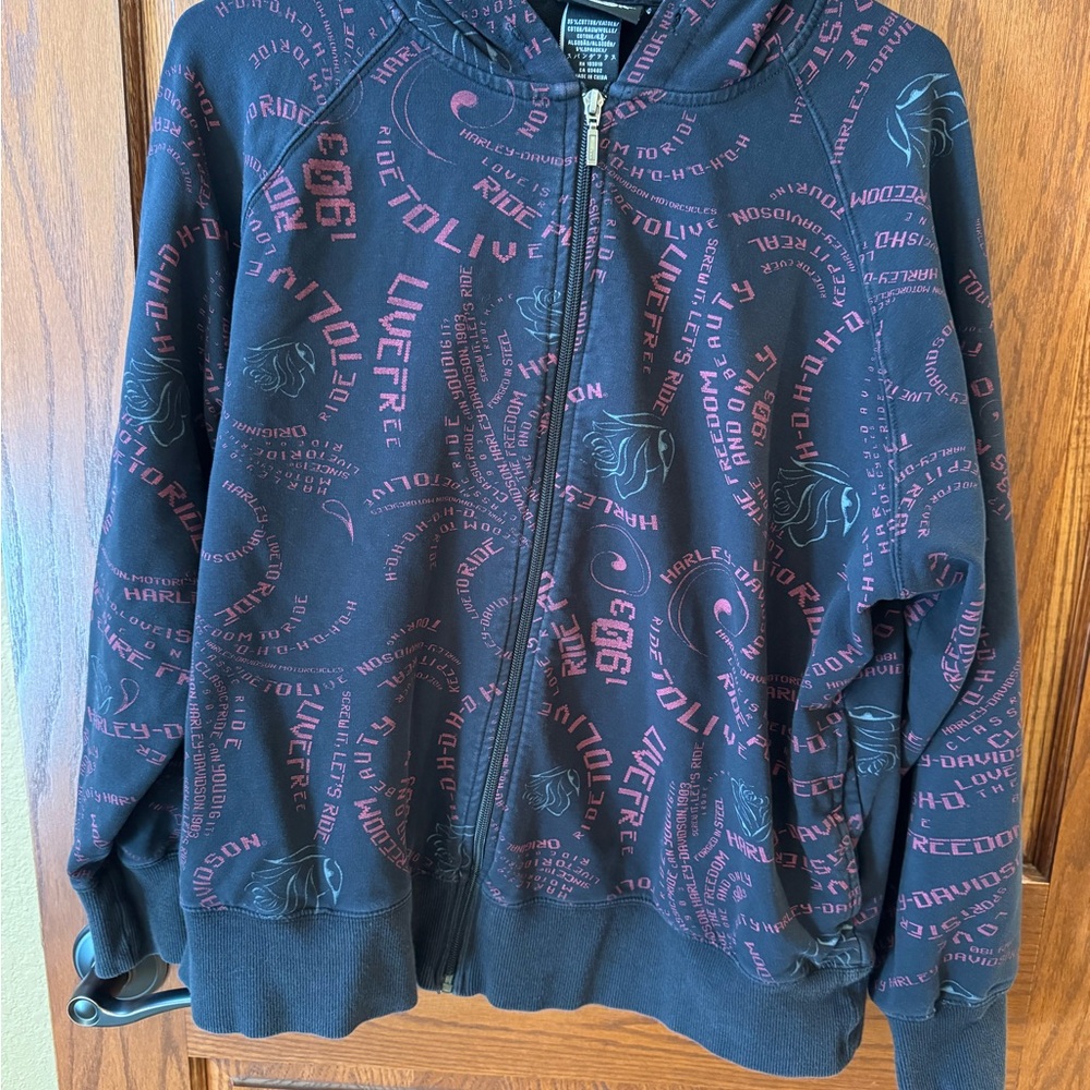 Harley-Davidson Black Hoodie with Iconic Logo